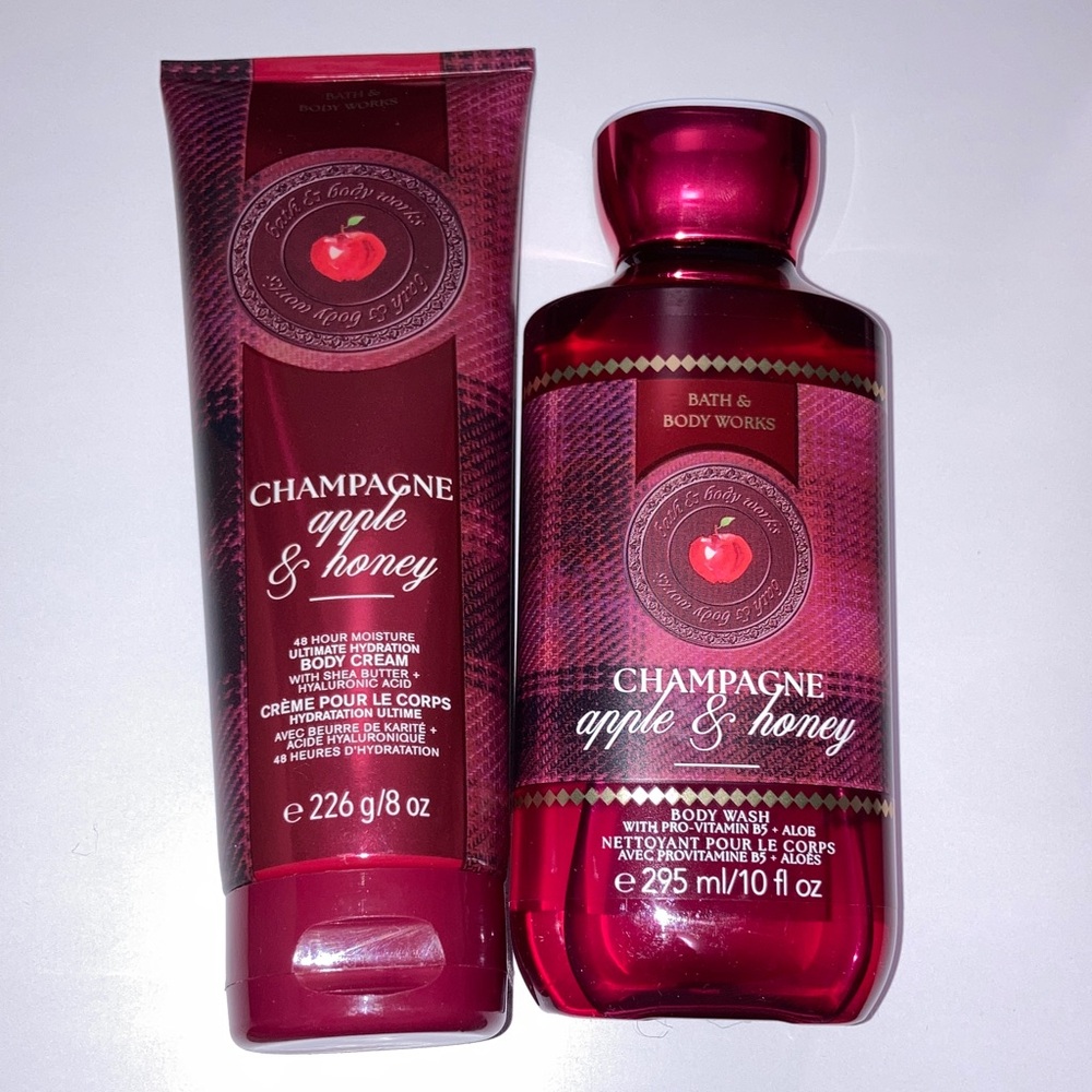 🍾🍎🍯Bath & Body Works Champagne Apple & Honey Body Wash and BodyCream